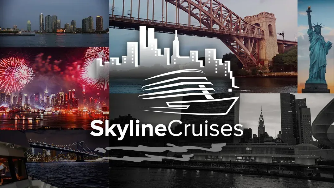 Skyline Cruises vessel on the water near Queens, New York